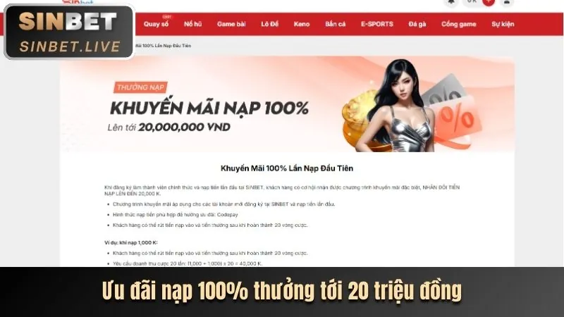 Tiền thưởng chào mừng cho slot game